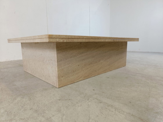 Image 1 of Vintage travertijn salontafel