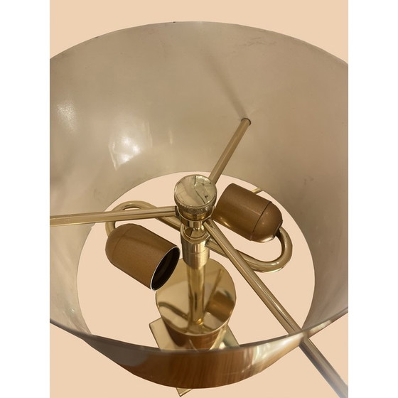 Image 1 of Vintage lamp van verguld messing en luciet, 1960