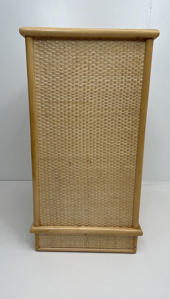 Image 1 of Vintage Rotan, Bamboe Kast, Dressoir 