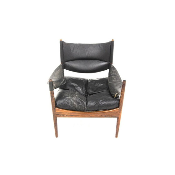 Image 1 of Vintage "Modus" leren fauteuil van Kristian Vedel voor Søren Willadesen Møbelfabrik, Denemarken 1960
