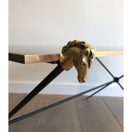 Image 1 of Vintage salontafel met paardenkoppen van het huis Jansen, 1940