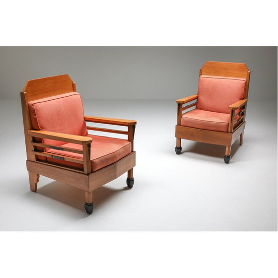 Image 1 of Paar vintage Clubfauteuils Art Deco Europa 1960