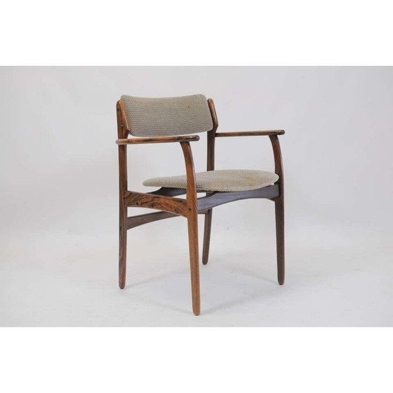 Image 1 of Set van 4 vintage Erik Buch Model 50 fauteuils in rozenhout - Inc. Herbekleding 1960