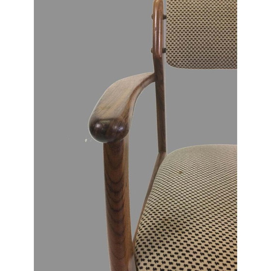 Image 1 of Set van 4 vintage Erik Buch Model 50 fauteuils in rozenhout - Inc. Herbekleding 1960