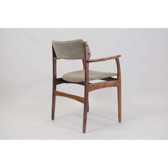 Image 1 of Set van 4 vintage Erik Buch Model 50 fauteuils in rozenhout - Inc. Herbekleding 1960
