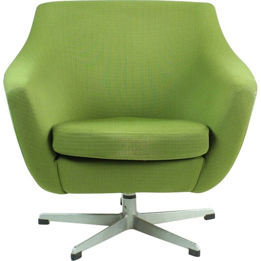 Vintage groene clubfauteuil van Up Zavody, Tsjecho-Slowakije 1979