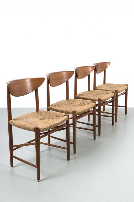 4x Peter Hvidt eetkamerstoelen