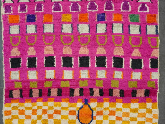 Image 1 of Berber tapijt - 220 cm x 147 cm - roze wol