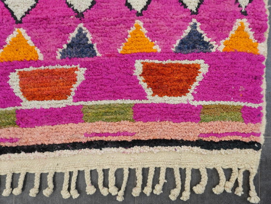 Image 1 of Berber tapijt - 220 cm x 147 cm - roze wol