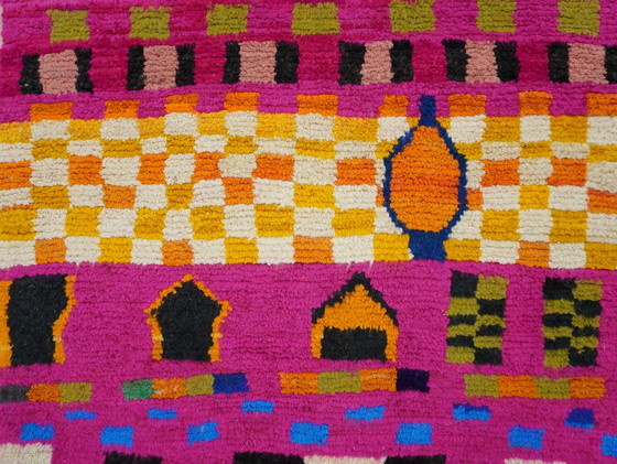 Image 1 of Berber tapijt - 220 cm x 147 cm - roze wol