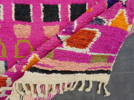 Image 1 of Berber tapijt - 220 cm x 147 cm - roze wol