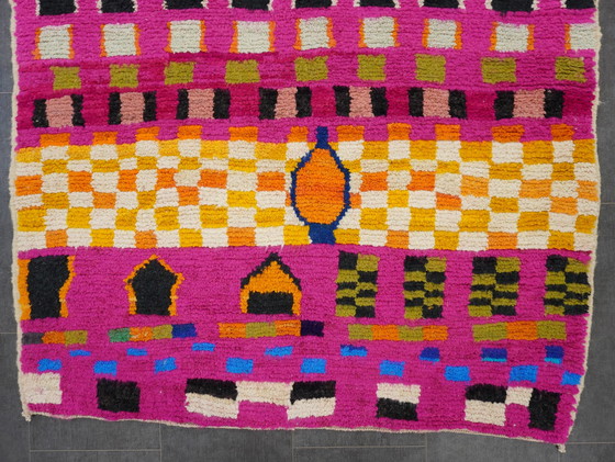 Image 1 of Berber tapijt - 220 cm x 147 cm - roze wol