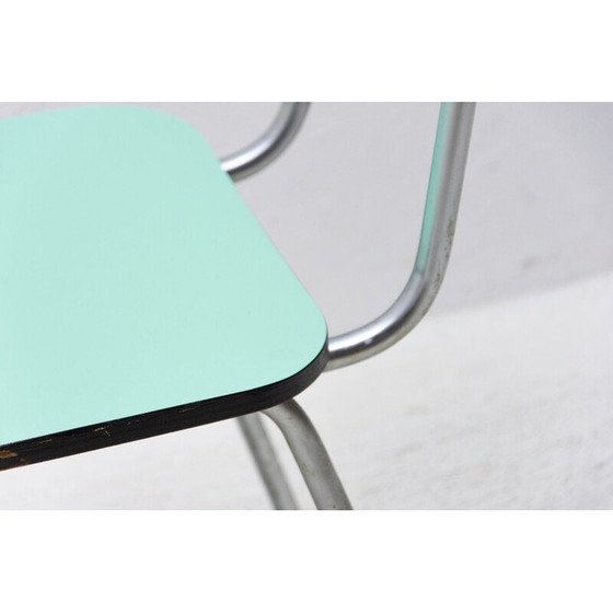 Image 1 of Paar vintage Tsjechoslowaakse gekleurde formica caféstoelen, jaren 1960