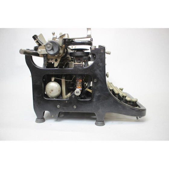 Image 1 of Vintage typemachine van metaal, staal, chroom en stof, Duitsland 1905
