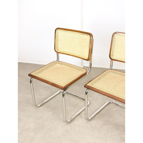 Image 1 of Paar vintage Cesca B32 bruine stoelen van Marcel Breuer