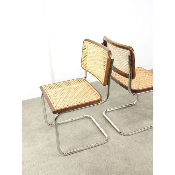 Image 1 of Paar vintage Cesca B32 bruine stoelen van Marcel Breuer