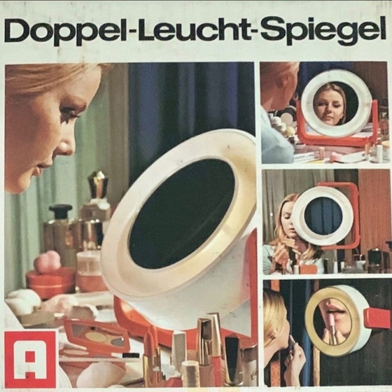 Image 1 of Allibert Make-Up Spiegel, Model W93 Oranje-Wit