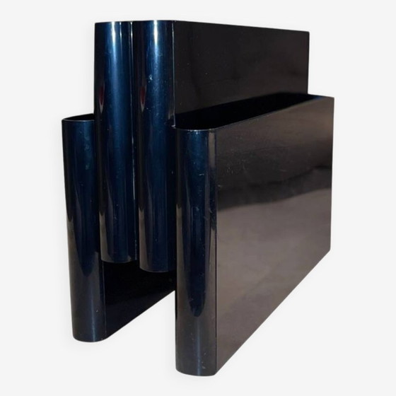 Image 1 of Zwart tijdschriftenrek "Kartell" Door Giotto Stoppino, Italië 1970