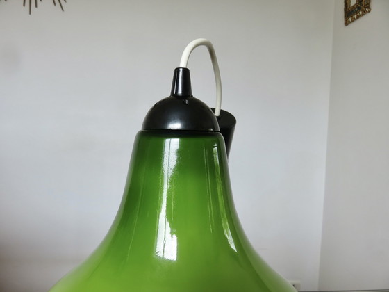 Image 1 of Groene Opaline Hanglamp 70's