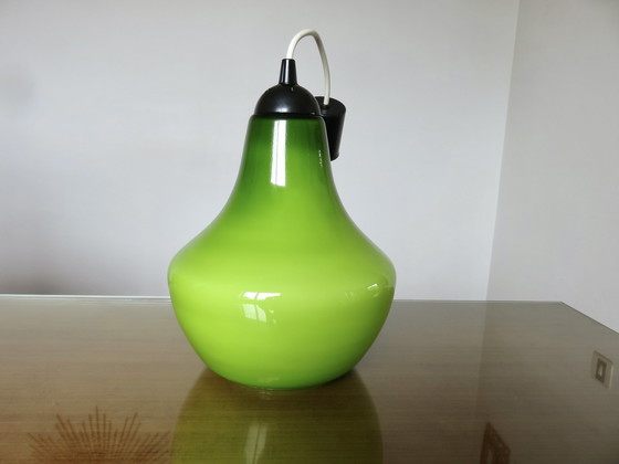 Image 1 of Groene Opaline Hanglamp 70's