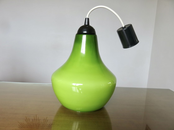 Image 1 of Groene Opaline Hanglamp 70's