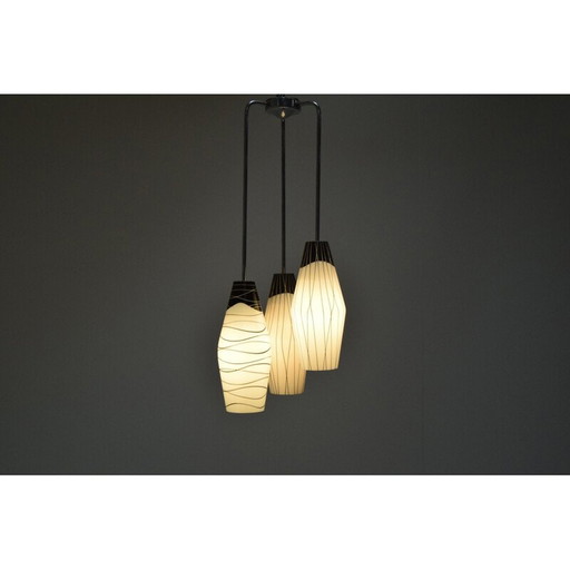 Vintage chromen kroonluchter van Zukov, Tsjecho-Slowakije 1970