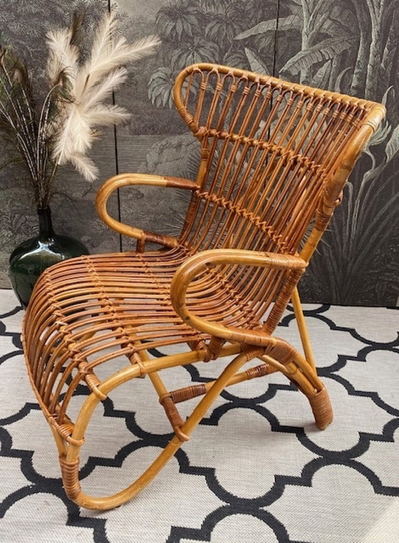 Image 1 of Rotan Bamboe Rohe fauteuil Dutch Design