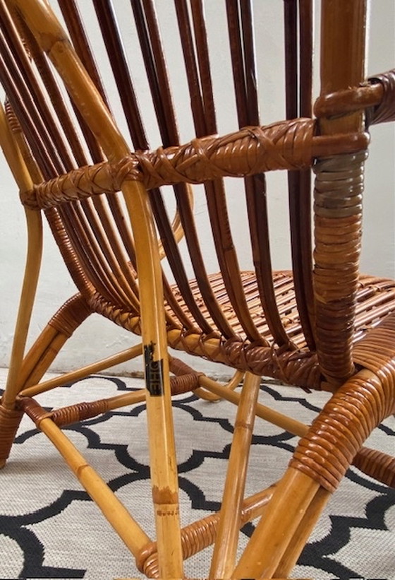 Image 1 of Rotan Bamboe Rohe fauteuil Dutch Design