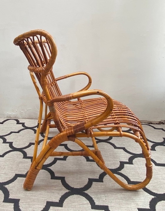 Image 1 of Rotan Bamboe Rohe fauteuil Dutch Design