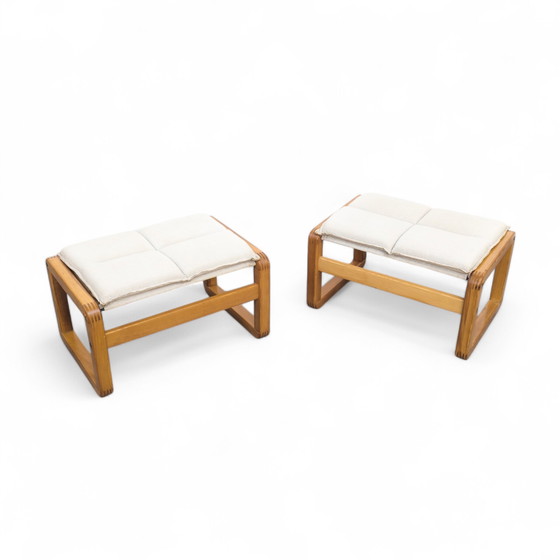 Image 1 of Vintage Dala voetenbankjes van Knut en Marianne Hagberg voor Ikea, 1980S