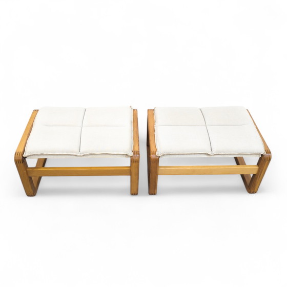 Image 1 of Vintage Dala voetenbankjes van Knut en Marianne Hagberg voor Ikea, 1980S