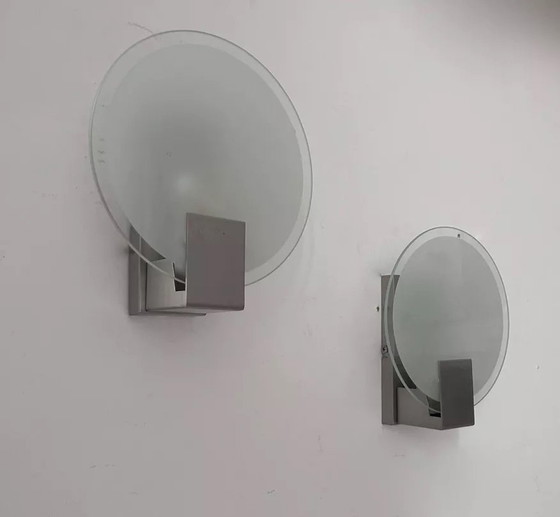 Image 1 of 2X Vintage ronde wandlamp