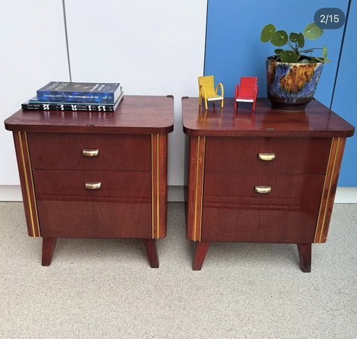 Set Van 2 Midcentury Nachtkastjes