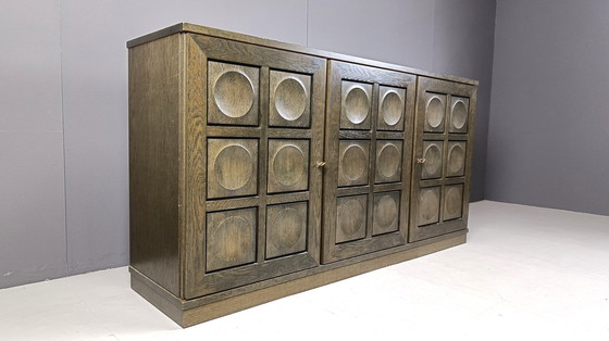 Image 1 of Grafisch brutalistische credenza, jaren 1970