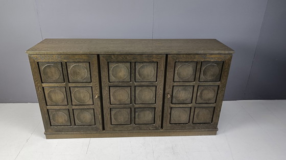 Image 1 of Grafisch brutalistische credenza, jaren 1970