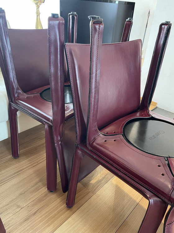 Image 1 of 6x Cassina Cab 412 + 2x Cassina Cab 413 Stoelen