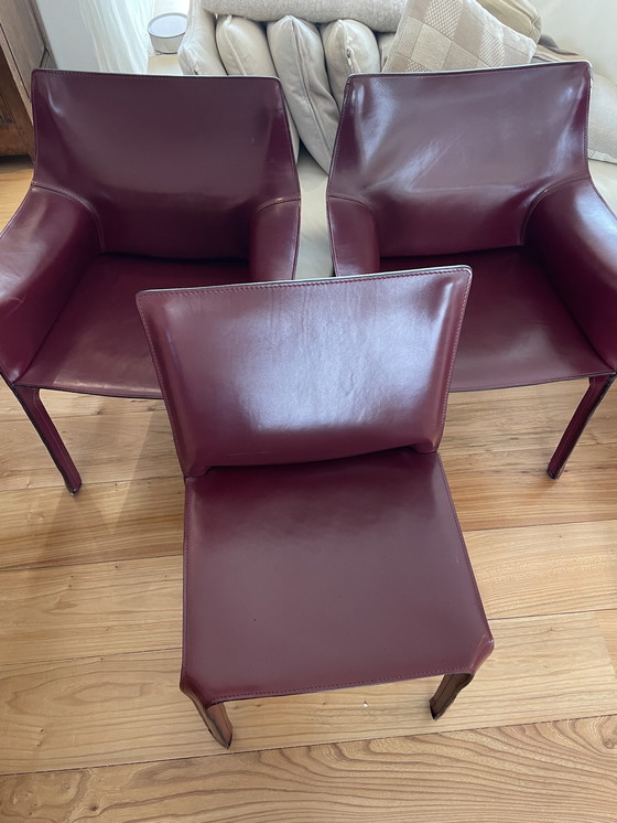 Image 1 of 6x Cassina Cab 412 + 2x Cassina Cab 413 Stoelen