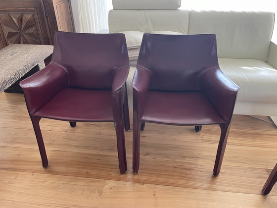 Image 1 of 6x Cassina Cab 412 + 2x Cassina Cab 413 Stoelen