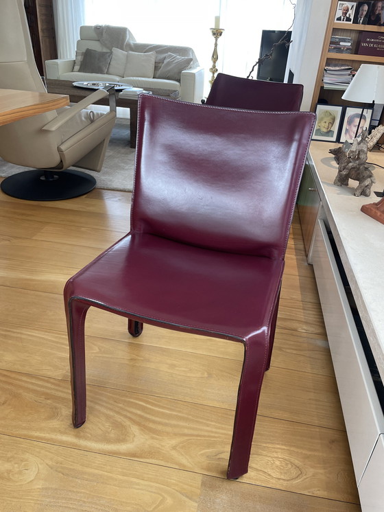 Image 1 of 6x Cassina Cab 412 + 2x Cassina Cab 413 Stoelen