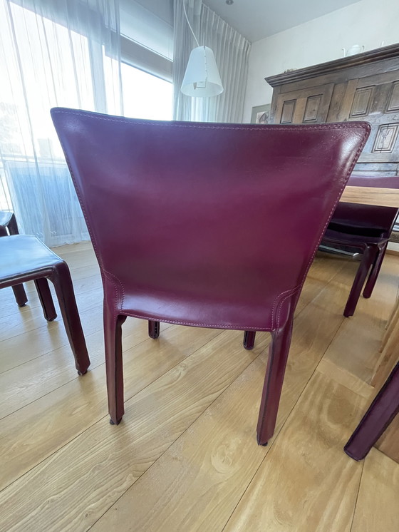 Image 1 of 6x Cassina Cab 412 + 2x Cassina Cab 413 Stoelen