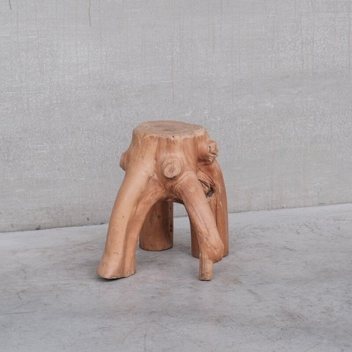 Mid century houten bijzettafel, Frankrijk 1950