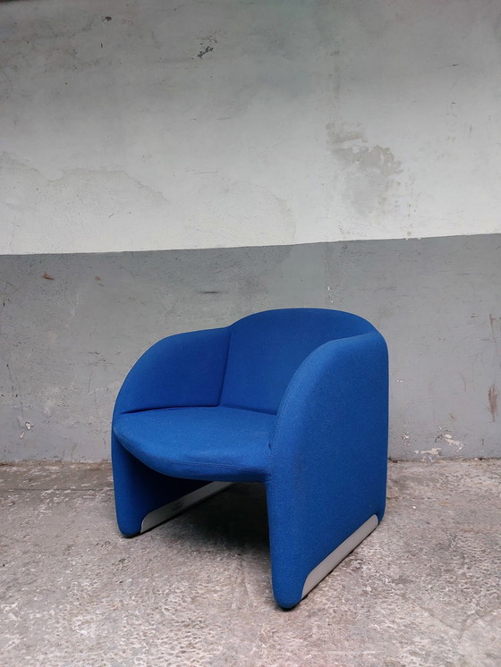 Image 1 of 2 X Blue Artifort Ben Armchairs