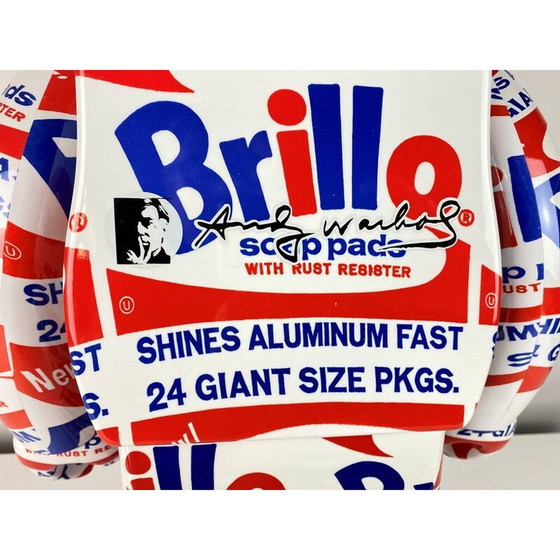 Image 1 of Vintage Bearbrick van Andy Warhol Brillo voor Medicom