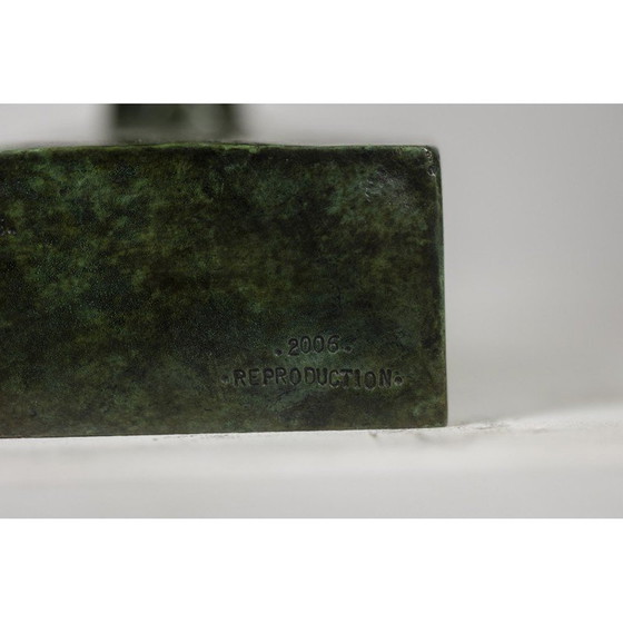 Image 1 of Vintage sculptuur "Running Rabbit" in brons en gietijzer door François Pompon voor Atelier Valsuani, 2006