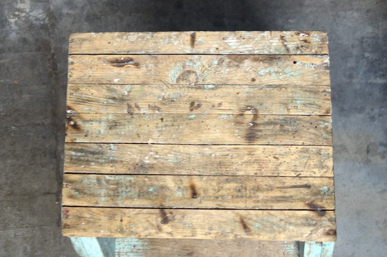 Image 1 of Vintage lariks trapladder Frankrijk 1950S