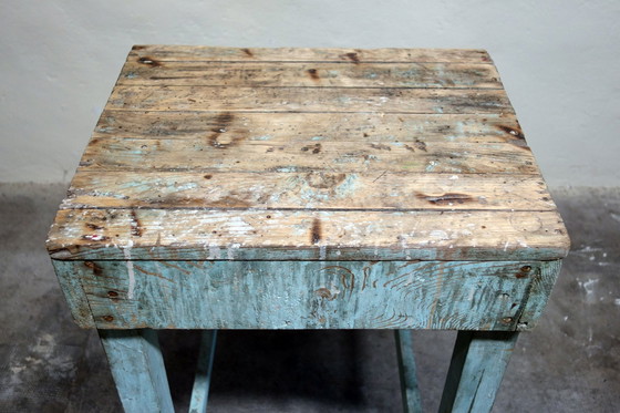 Image 1 of Vintage lariks trapladder Frankrijk 1950S