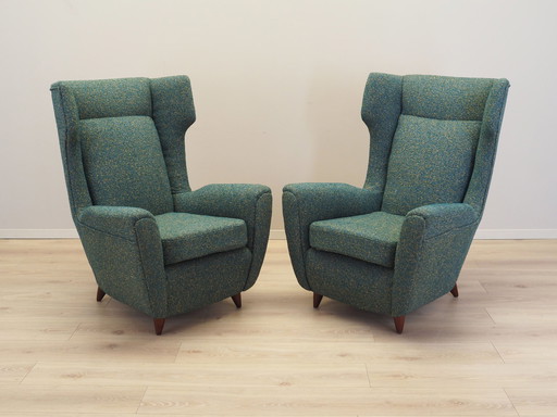 Groene fauteuil, Italiaans ontwerp, jaren 1970, Productie: Italië