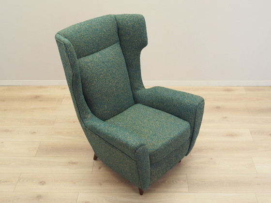 Image 1 of Groene fauteuil, Italiaans ontwerp, jaren 1970, Productie: Italië