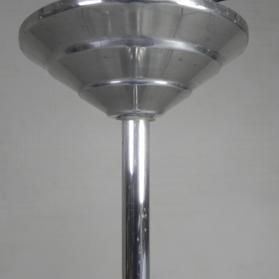 Image 1 of Art Deco hanglamp met getrapte glazen bol, jaren 30