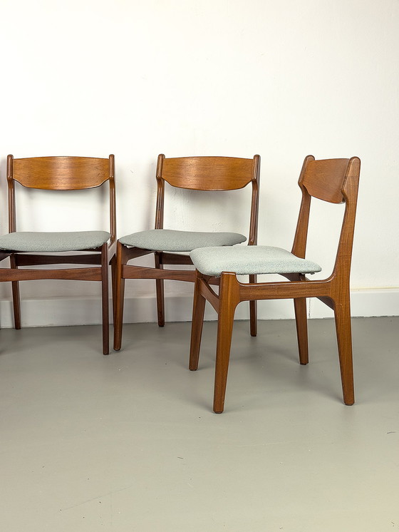 Image 1 of Deense teakhouten eetkamerstoelen, jaren 1960, set van 6